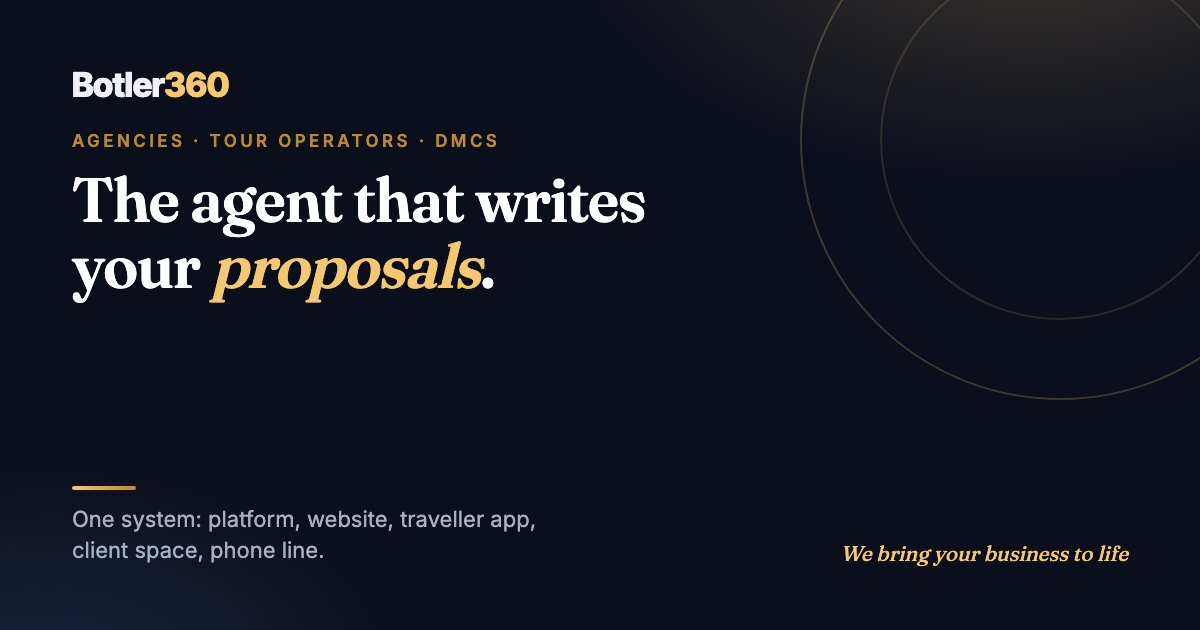 Single Use Daa Botler 360 — The AI-First platform for travel professionals